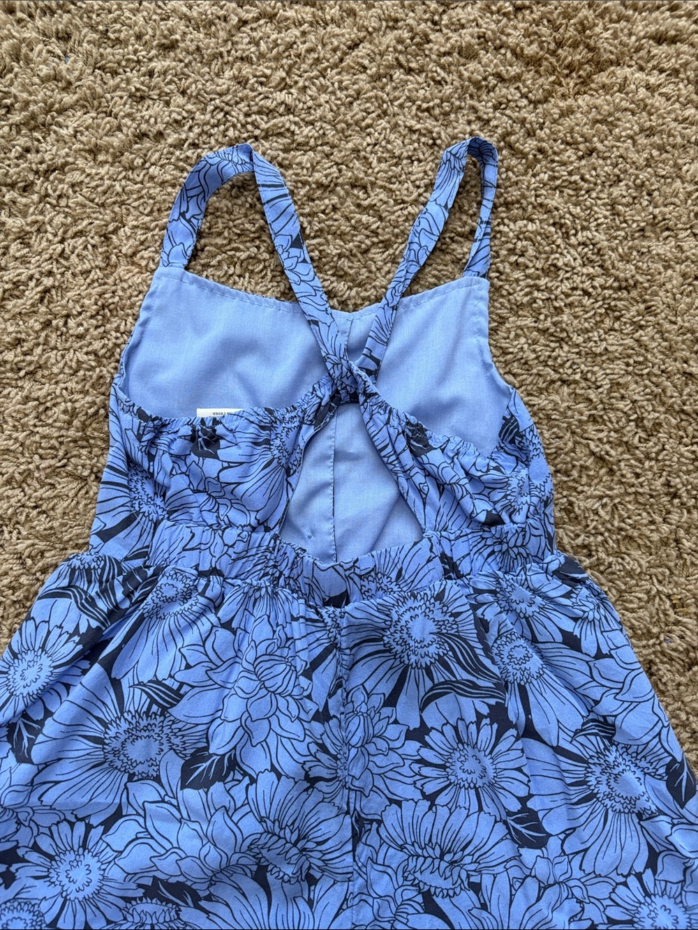 Haute Hippie Light Blue Floral Sleeveless Romper - Picture 5 of 5